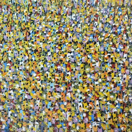 People Scene  HSE 24619 by Professor Ablade Glover contemporary artwork Painting