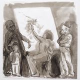 The Origin of the World Juried Art Competition by Kara Walker contemporary artwork drawing painting works on paper