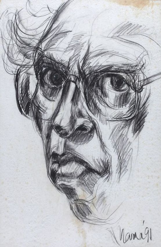 Self Portrait by Solamalay Namasivayam contemporary artwork Works on Paper