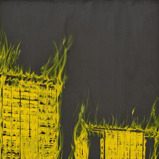 Public Housing Meltdown by Gary Simmons contemporary artwork Painting