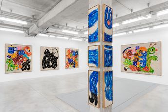 Contemporary art exhibition Szabolcs Bozo Busojaras Carnival at Almine Rech Brussels Belgium