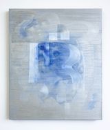 Untitled Silver and Blue by Chris Cran contemporary artwork painting