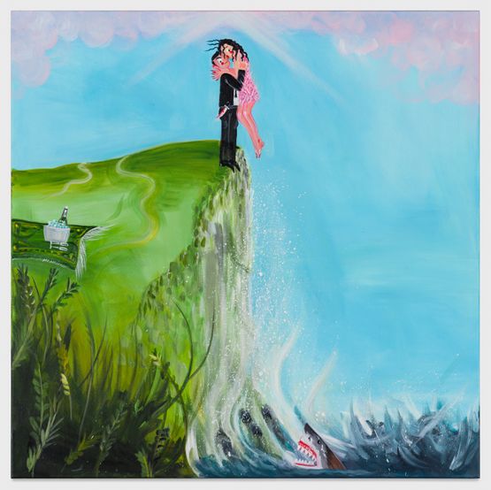The slower the kiss the faster the heartbeat by Oh De Laval contemporary artwork Painting