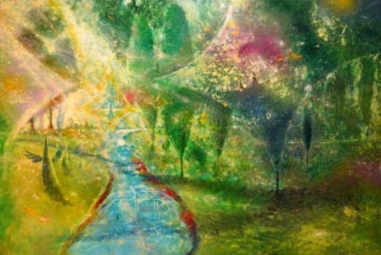 The Dream Continues by Karen Shiozawa contemporary artwork Painting