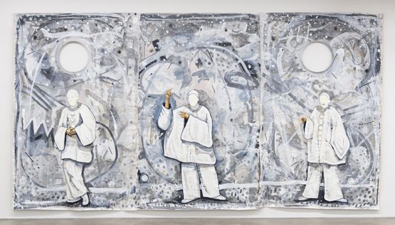 See no evil hear no evil speak no evil by Laith Mcgregor contemporary artwork Painting