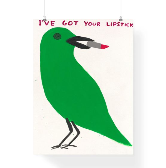 Ive got your lipstick by David Shrigley contemporary artwork Print