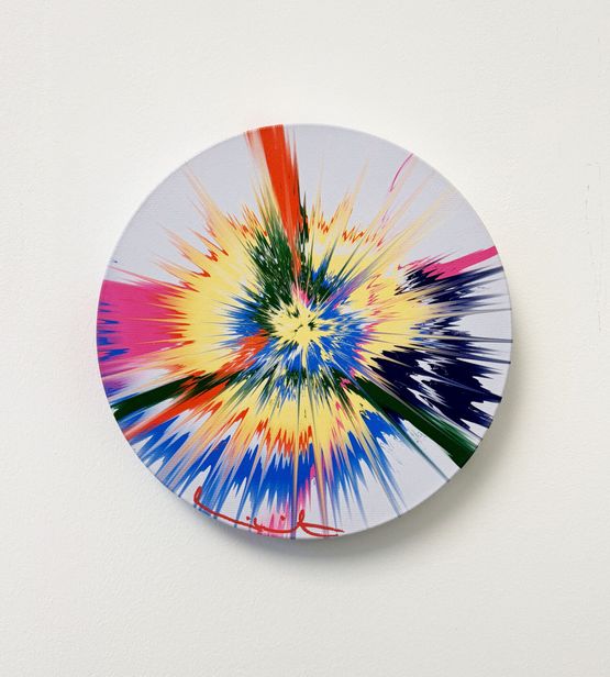 H12-4 SMALL BEAUTIFUL PURELY NATURAL OVERSTIMULATED VAPOR PAINTING by Damien Hirst contemporary artwork Painting