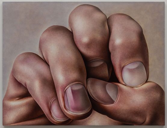 Pushing Outward by Lukas Luzius Leichtle contemporary artwork Painting