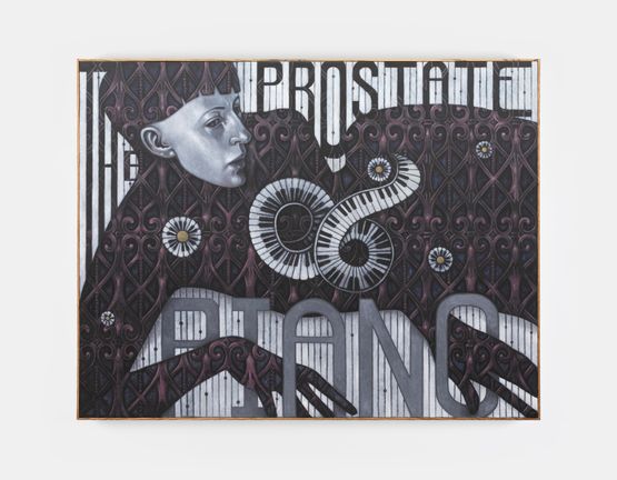 Poster for a Musical The Prostate Piano by Justin Fitzpatrick contemporary artwork Painting