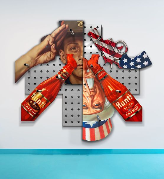 We Too Have A Job To Do Searching For America - I by Robin Kid A.K.A The Kid contemporary artwork Painting