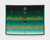 Croix dAgadez losange vert emeraude by Abdoulaye Konate contemporary artwork textile