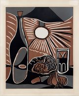 Nature morte a la Bouteille by Pablo Picasso contemporary artwork print