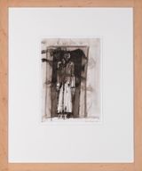 Man in the Door by Walter Pichler contemporary artwork drawing works on paper