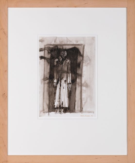 Man in the Door by Walter Pichler contemporary artwork Works on Paper