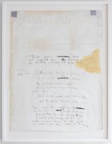 AW70038.1007 - 2 untitled a man has placed a yellow rose by The Estate of L. Budd contemporary artwork painting works on paper
