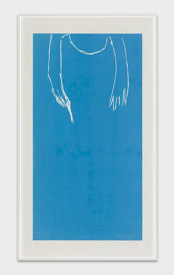 Erntender bright orient blue by Andrea Buttner contemporary artwork Print