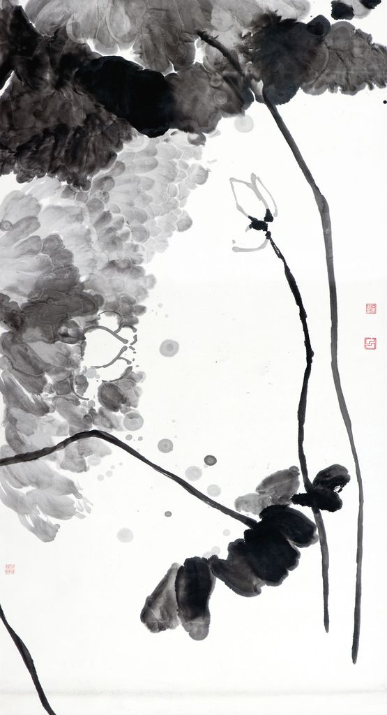 Ink Lotus by Lui Shou-Kwan contemporary artwork Painting