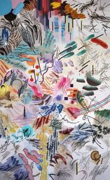 A Snail Buried in the Sunset and aSleepless Azalea 2       2 by Woo Tae Kyung contemporary artwork painting print