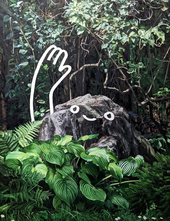 Hi Hello by Abdul Abdullah contemporary artwork Painting