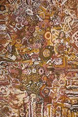 Bush Holiday Dreaming by Leon Russell Black contemporary artwork painting