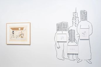 Contemporary art exhibition David Byrne Saul Steinberg Influence and Affinity at Pace Gallery 125 Newbury United States