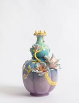 Waste Not Pot Neon Magnolia Pot by Ebony Russell contemporary artwork sculpture
