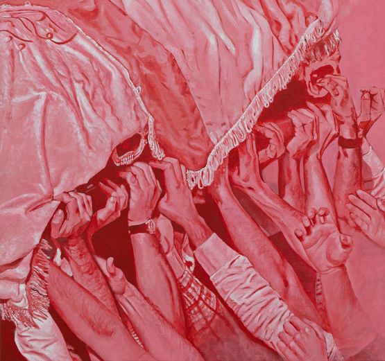 The Funeral of Nobody by Abdalla Al Omari contemporary artwork Painting