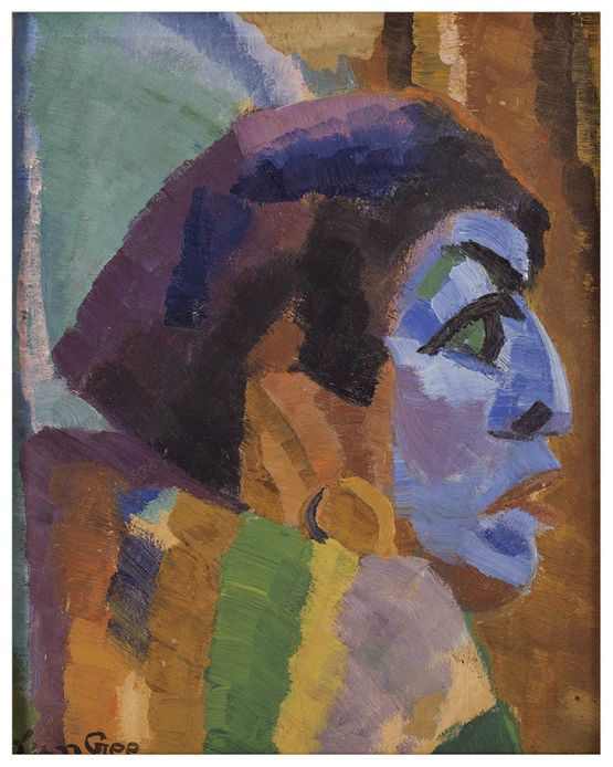 Woman with Earring by Yun Gee contemporary artwork Works on Paper