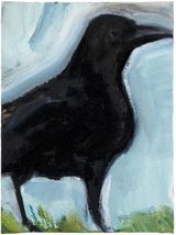 Crow blue and green by Matthew Krishanu contemporary artwork painting