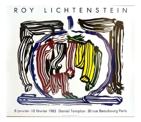 Roy Lichtenstein at Daniel Templon Galerie 1983 Beaubourg Paris by Roy Lichtenstein contemporary artwork Print