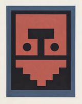 Study for Mask No. 1 by Gordon Walters contemporary artwork painting works on paper