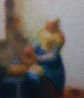 After Johannes Vermeer The Milk Maide by Roldan Manok Ventura contemporary artwork Painting