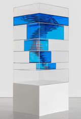 Blue White Orange by Qin Jun contemporary artwork installation