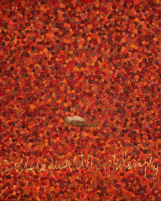 The Nightingale and the Orange Rose by Woo Kukwon contemporary artwork Painting