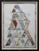 das groe Kartenhaus by Linus Riepler contemporary artwork drawing