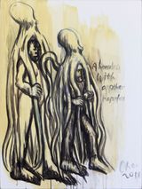 A Homeless with Another Homeless  by Chen Xiaoyun contemporary artwork painting