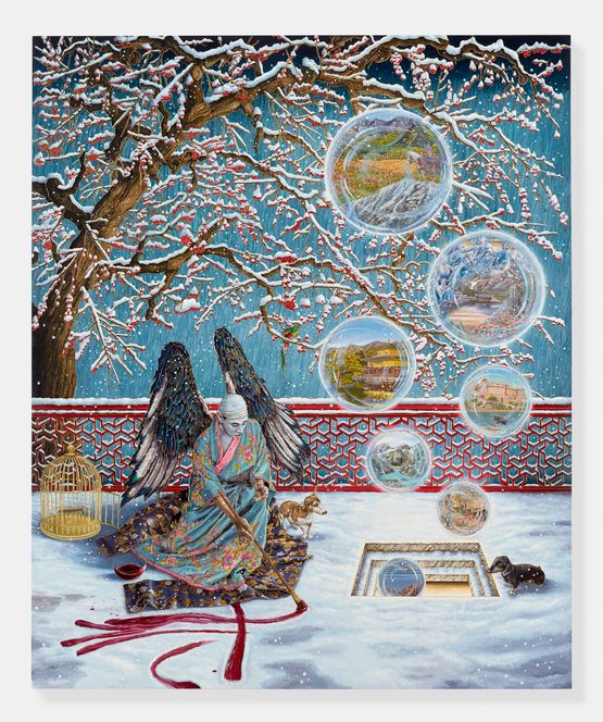 Allegory of Memories through Monozukuri by Raqib Shaw contemporary artwork Painting