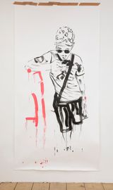 Neubaugasse by Erik Schmidt contemporary artwork painting works on paper drawing