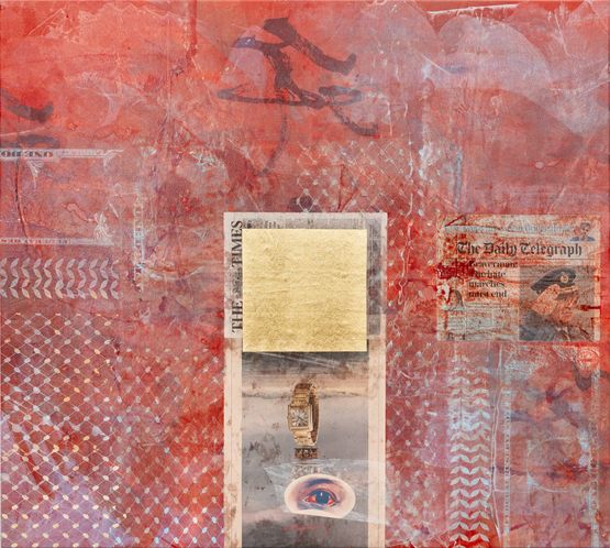 Burning Square The Times by Mandy El-Sayegh contemporary artwork Painting