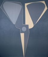 Outline Black-grey Scissors Upside-down by Mao Xuhui contemporary artwork painting