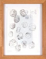 Korperstudie zur Skulptur 1 by Leander Schonweger contemporary artwork drawing works on paper