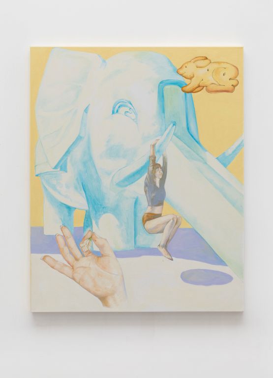 Elephant Slide by Xiao Hanqiu contemporary artwork Painting