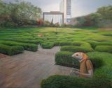 The May Flower Sun Flower by Ant Ngai Wing Lam contemporary artwork painting works on paper