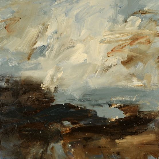 Looking for sea eagles Staffin by Louise Balaam contemporary artwork Painting