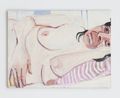 Self-Portrait in Bed Head on Arm by Chantal Joffe contemporary artwork Painting