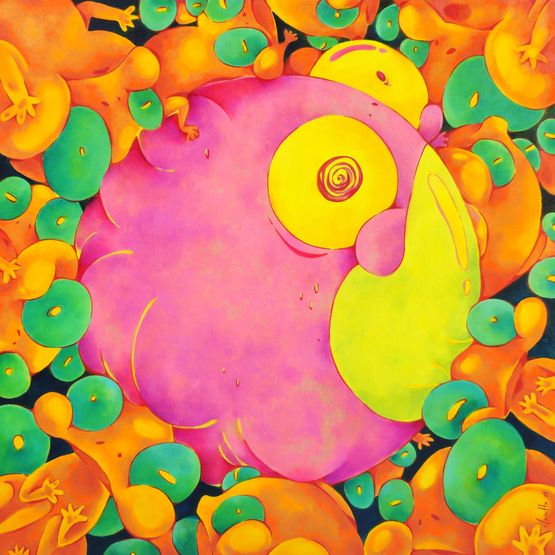 Psst.. Beware of Implode by Clasutta contemporary artwork Painting