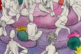 Contemporary art exhibition Alex Cecchetti Le Concile Des Abysses at Centre Pompidou Paris France