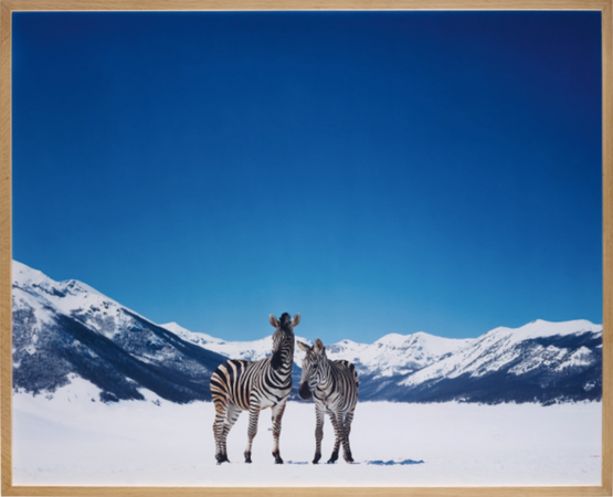 Untitled zebras by Paola Pivi contemporary artwork Painting