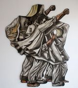 Prolonged Echoes by Prabhakar Pachpute contemporary artwork painting mixed media