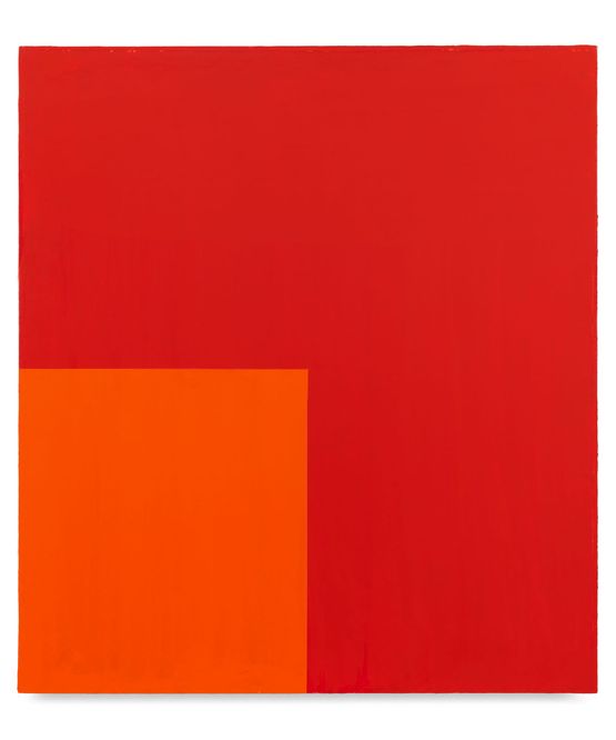 Polish Constructivism  Orange by David Diao contemporary artwork Painting